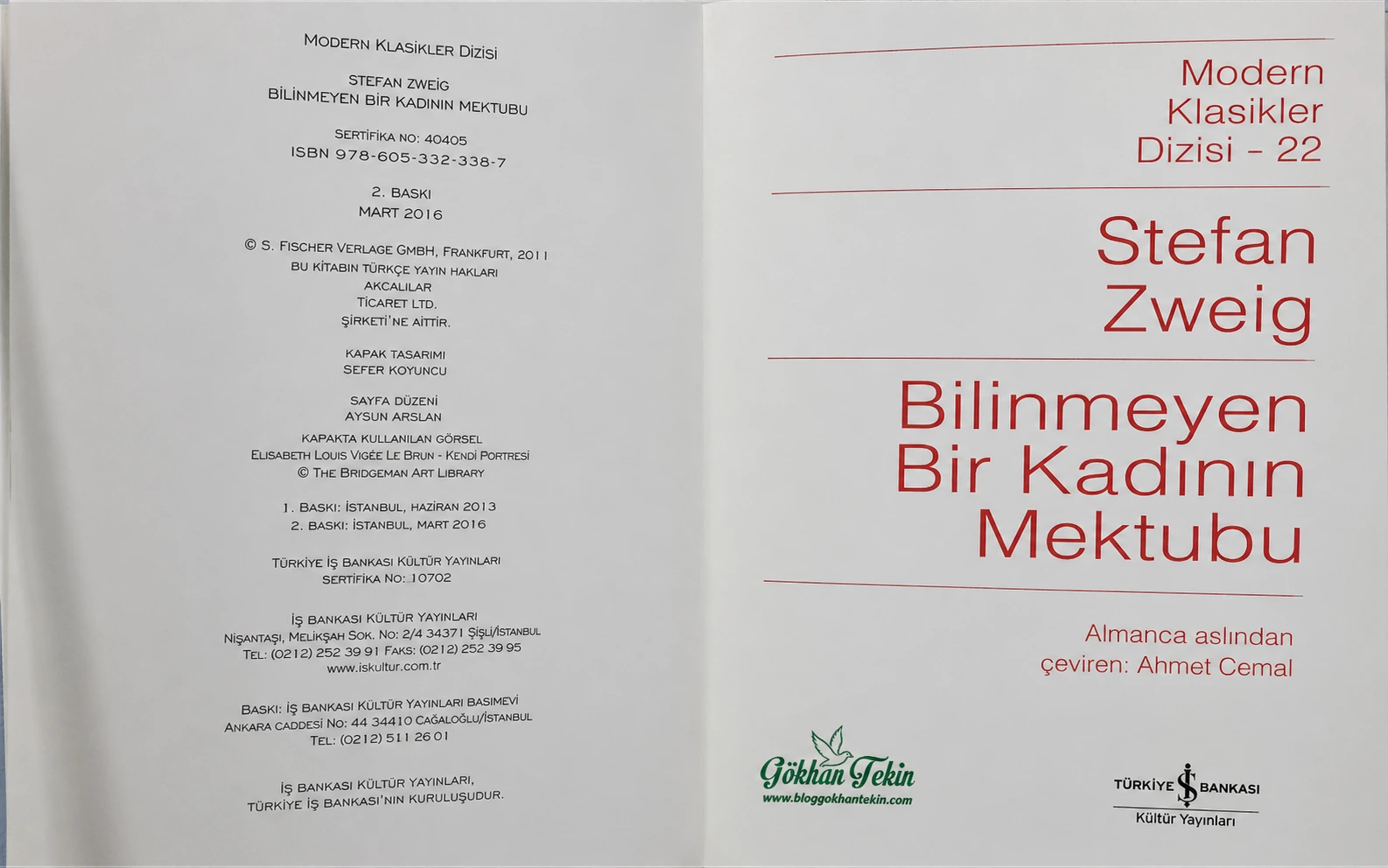 Stefan Zweig - Bilinmeyen Bir Kadının Mektubu