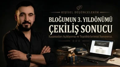Blogumun 3.Yılına Özel Yaptığım Çekiliş Sonucu